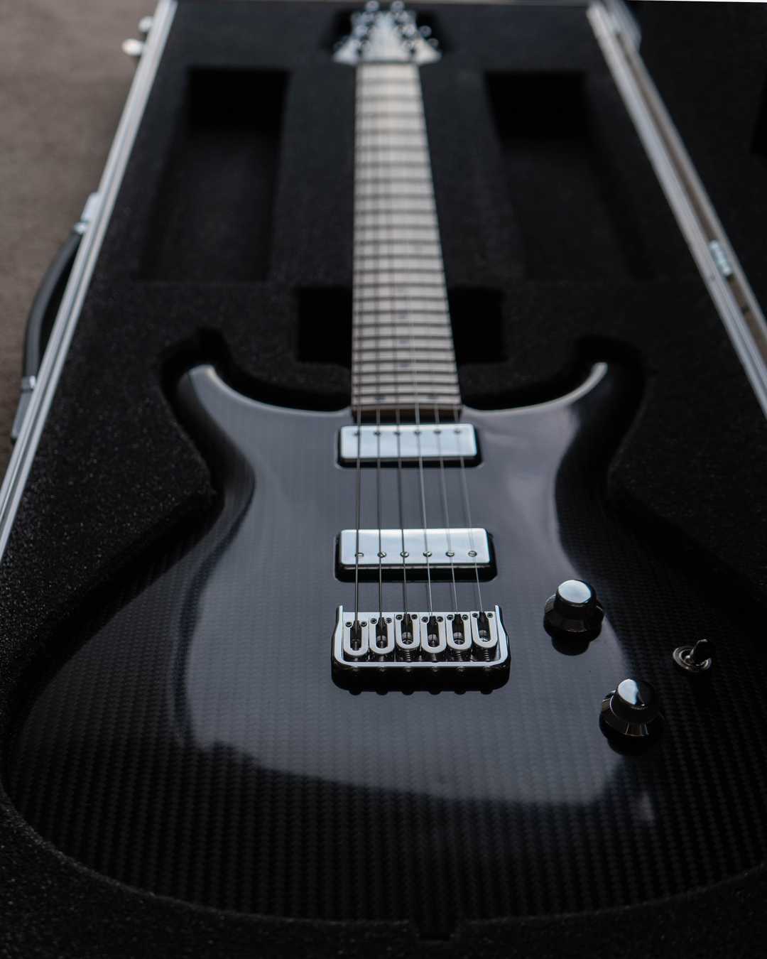 Rubato Guitars Gallery of our carbon fibre electric guitar